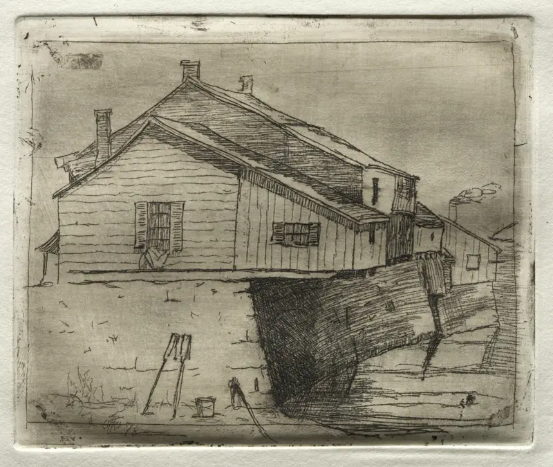 House Over Water av Otto Henry Bacher