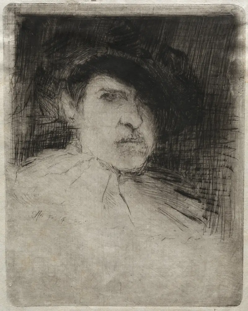 Selbstporträt im Kostüm von Otto Henry Bacher