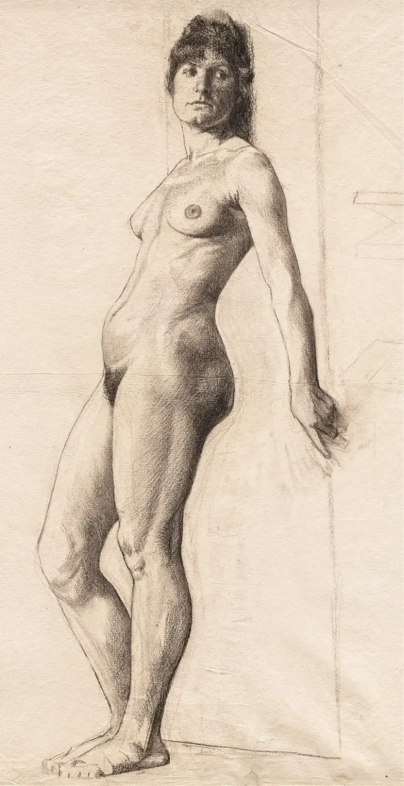 Standing Nude Model av Otto Henry Bacher