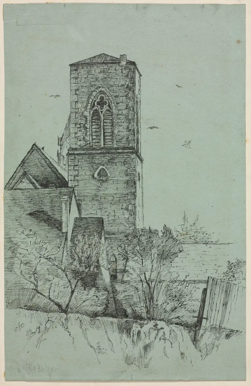 Klocktornet, Gamla Trinity, Cleveland av Otto Henry Bacher