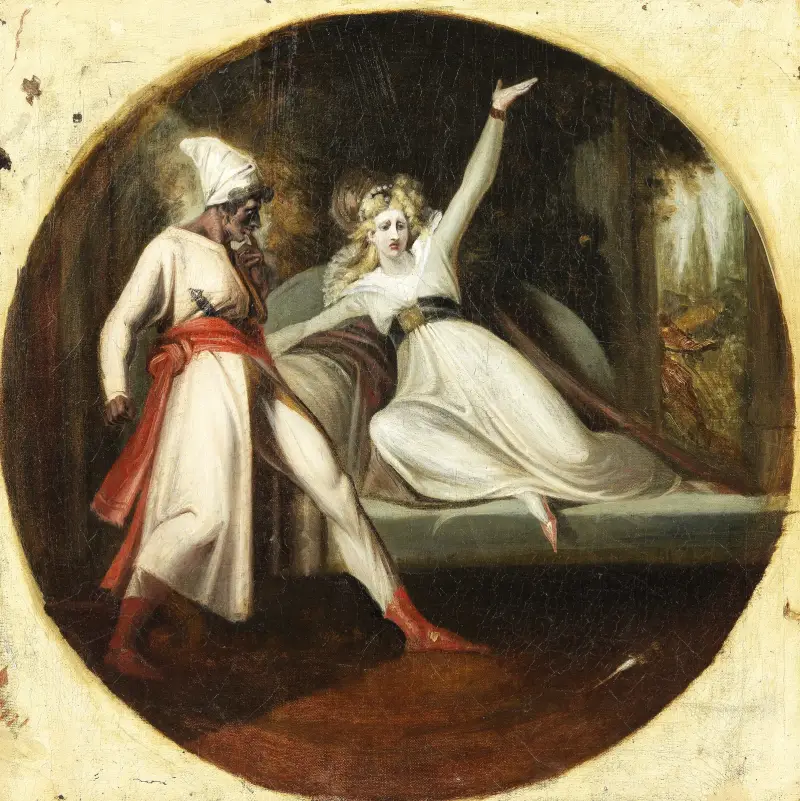 Leonora entdeckt Alonzos Dolch von Henry Fuseli