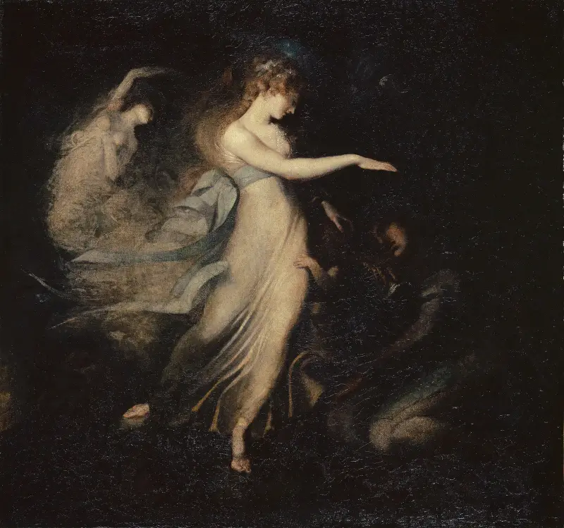 Älvadrottningen visar sig för prins Arthur av Henry Fuseli