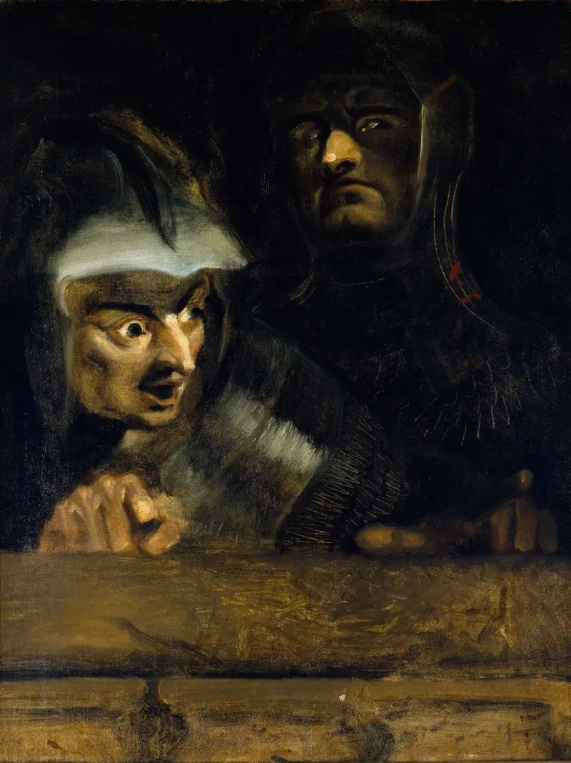 De två mördarna av hertigen av Clarence av Henry Fuseli