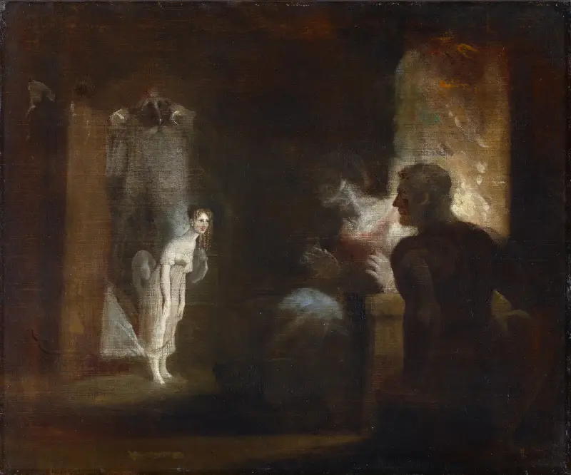 Undine tritt in das Haus des Fischers und seiner Frau von Henry Fuseli