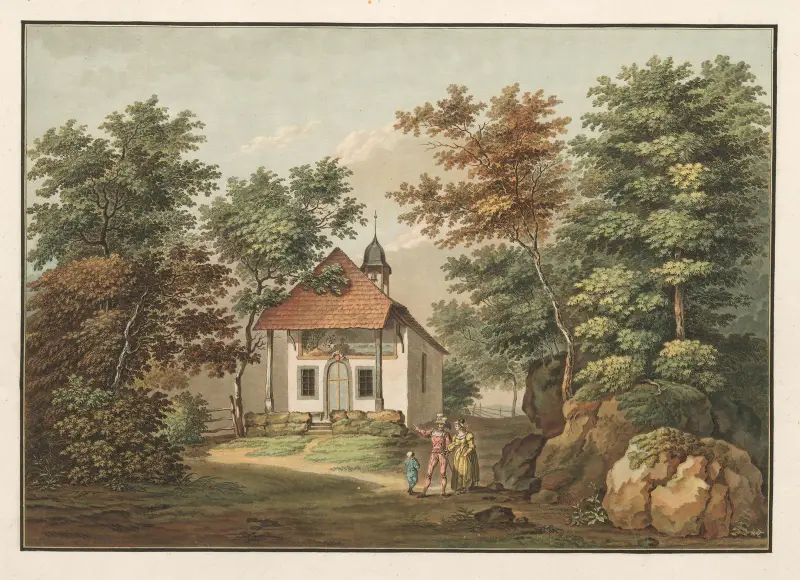 Vy över Guillaume Tells kapell i kantonen Schweiz av Henry Fuseli
