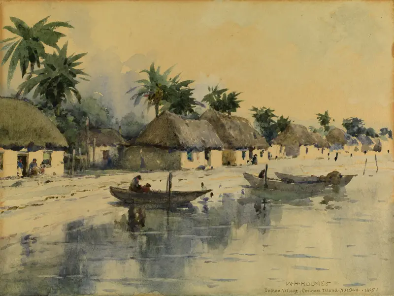 Indianerdorf, Cozumel, Yucatán von William Henry Holmes