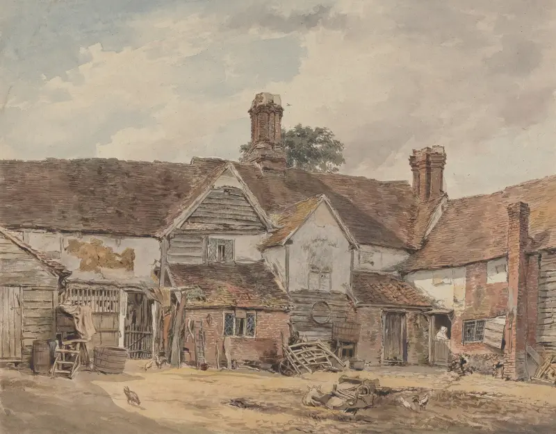 Old Farm Buildings av William Henry Hunt