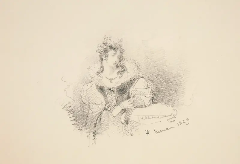 Porträtt av en kvinna av Henry Inman