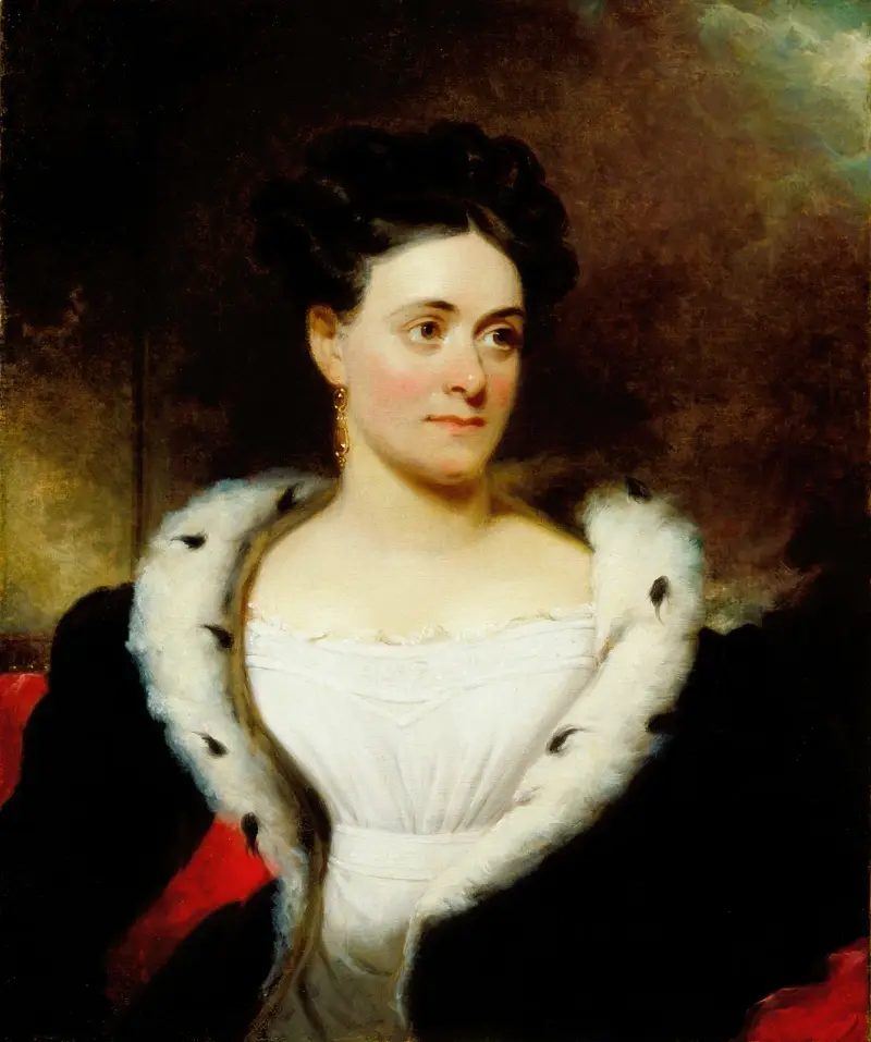 Porträtt av Mrs. James W. Wallack av Henry Inman