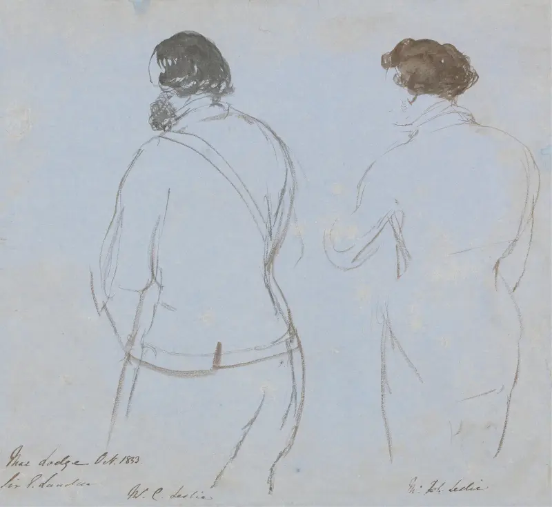 En jaktfest; Mr. C. Leslie och Mr. John Leslie av Sir Edwin Henry Landseer