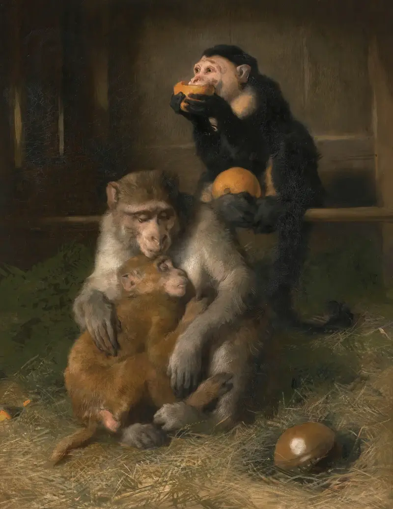 Doktorns besök hos fattiga släktingar på Zoological Gardens av Sir Edwin Henry Landseer