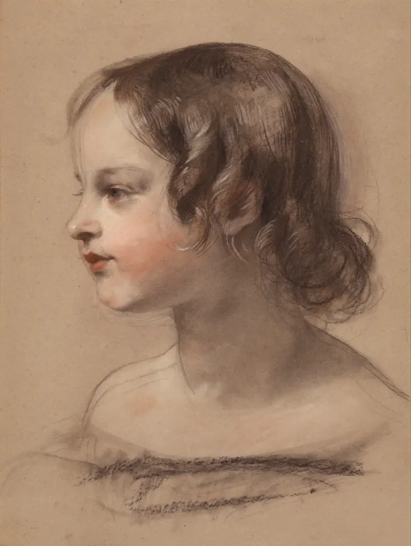 Porträtt av en ung flicka av Sir Edwin Henry Landseer