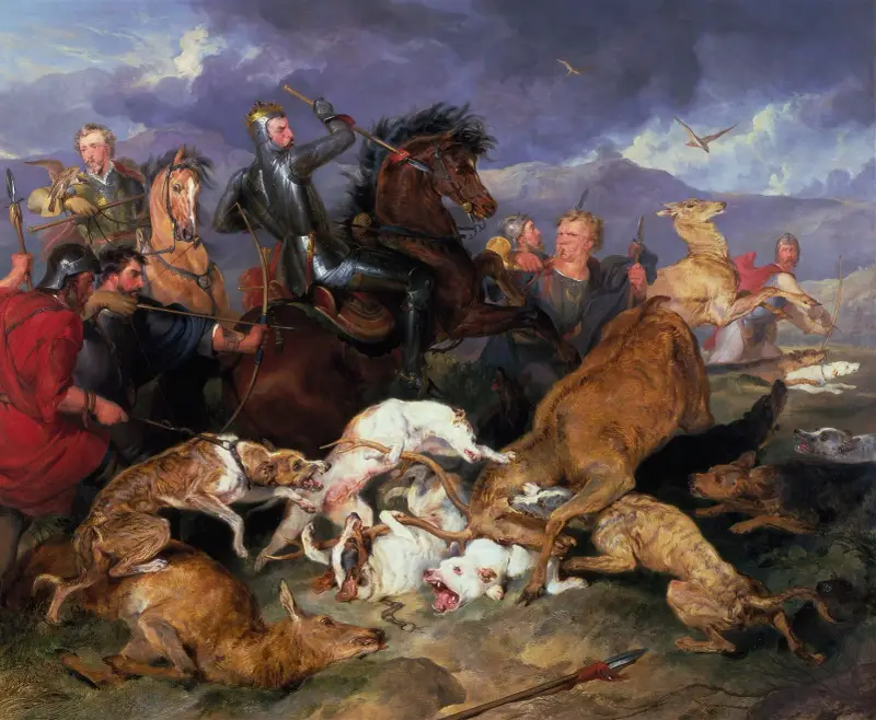 Jakten i Chevy Chase av Sir Edwin Henry Landseer