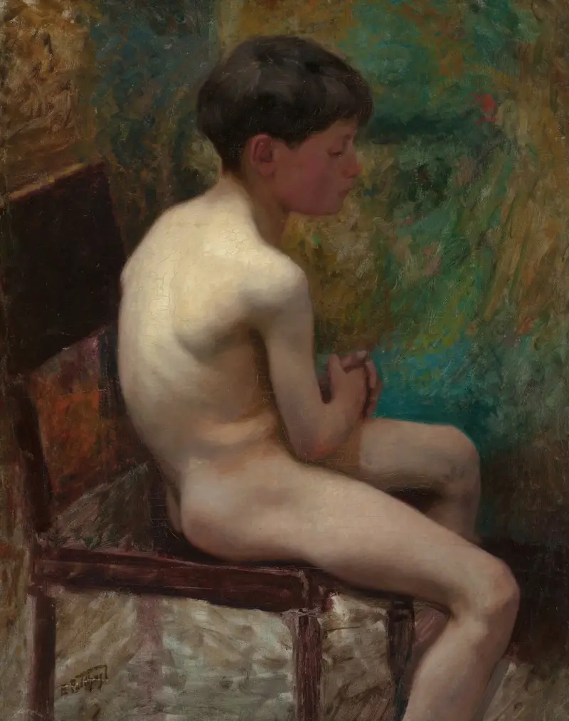 Młody chłopiec (siedzący chłopiec), Edward Henry Potthast