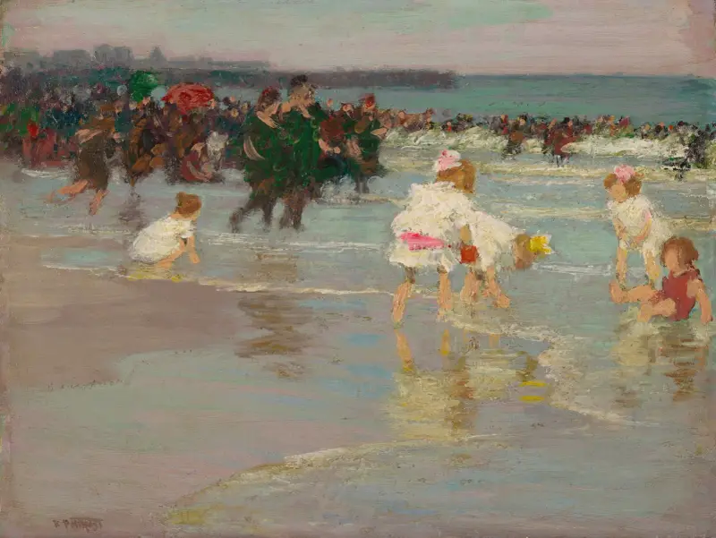 Scena na plaży (albo Niedziela na plaży), 1915, Edward Henry Potthast