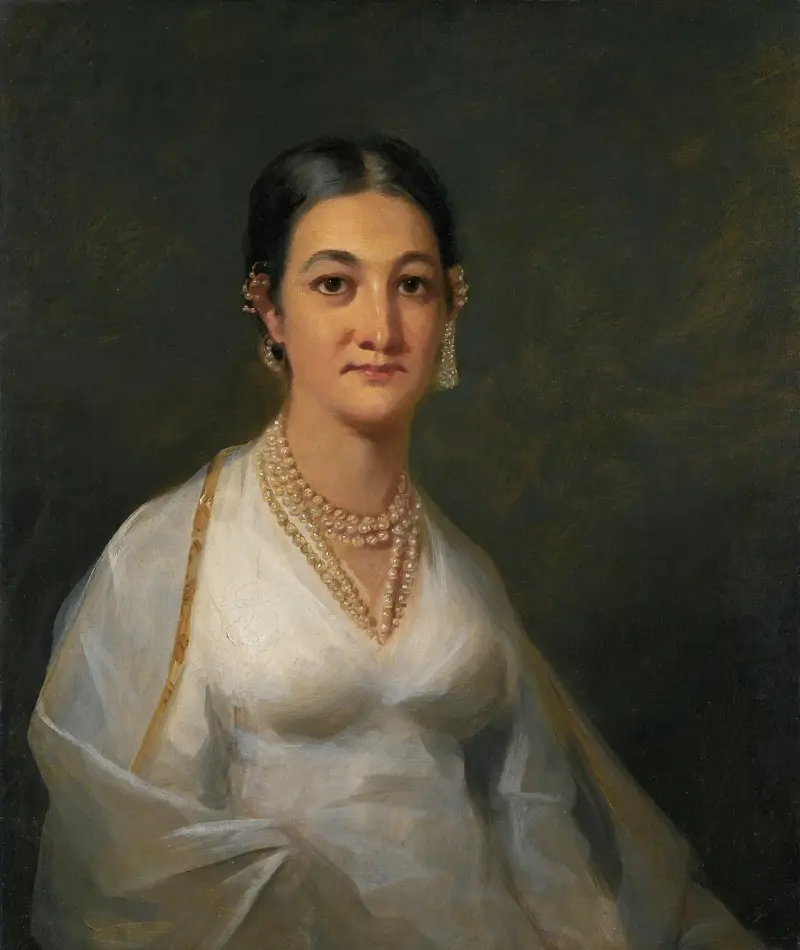 Portrait of a young indian woman av Sir Henry Raeburn