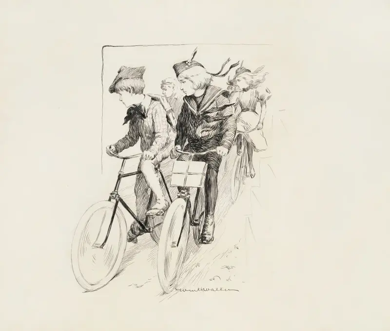 En grupp barn som cyklar av William Henry Walker