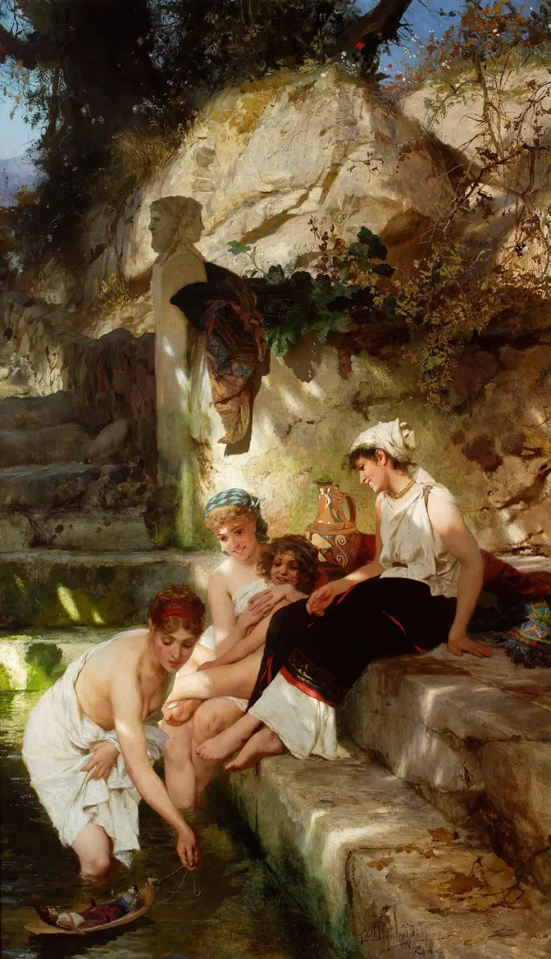 Vor dem Bade (Idylle) von Henryk Siemiradzki