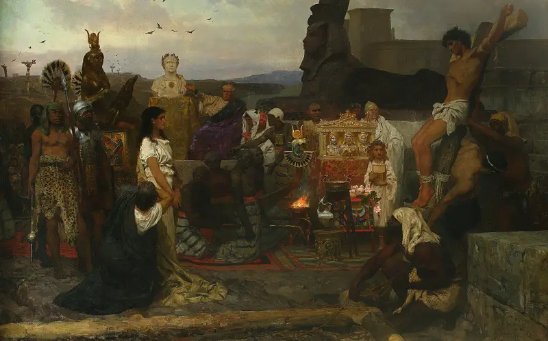 De tidiga kristnas martyrdöd av Henryk Siemiradzki
