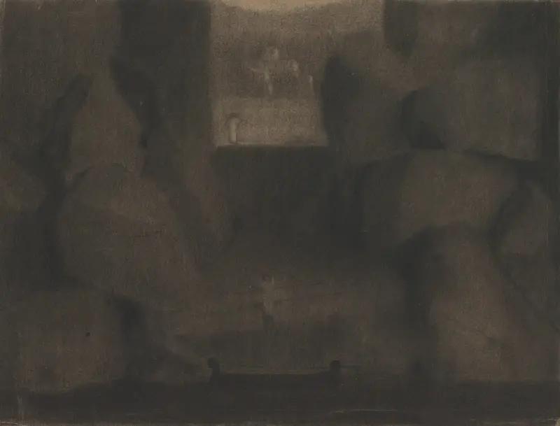 Arrival in a Dark Landscape av Herbert Crowley