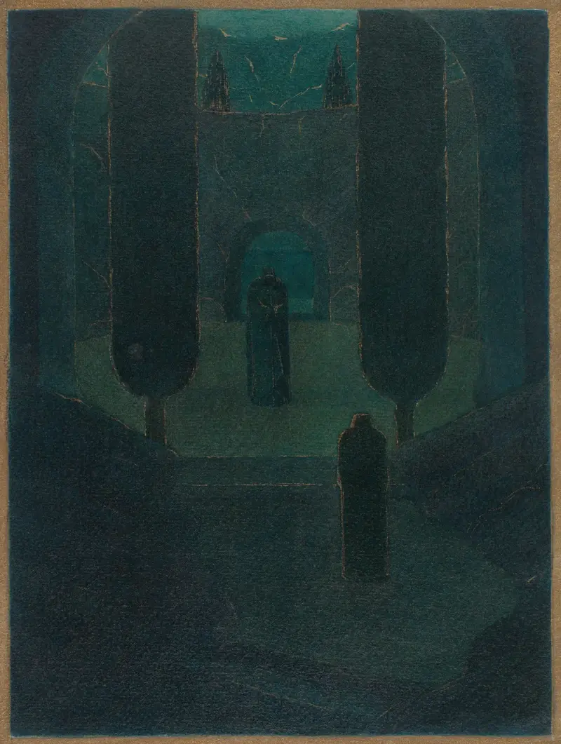 Dolda gestalter i en mörk trädgård av Herbert Crowley