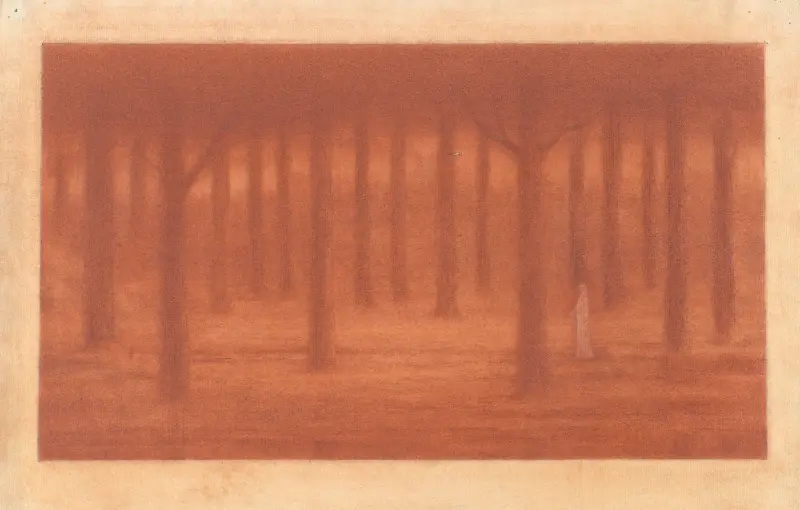 Lone Figure in a Forest av Herbert Crowley