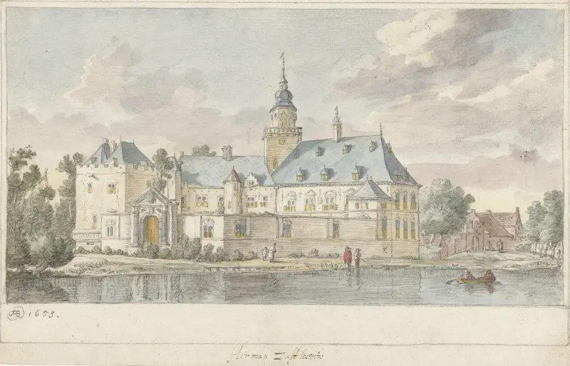 Blick auf Schloss Nijenrode, 1653 – Nr. 1 von Herman Saftleven