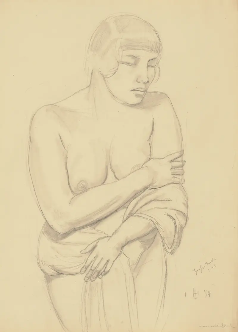 Female nude av Hermann Lismann
