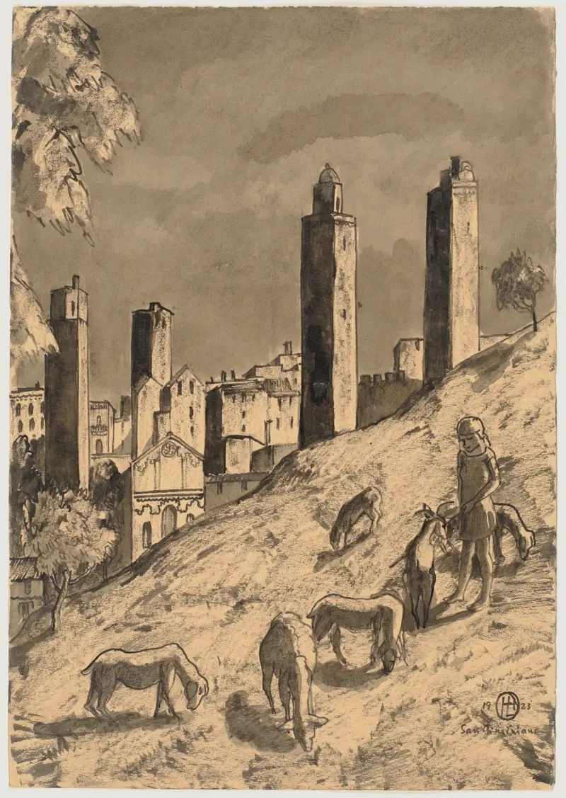 San Gimignano, 1923 – nr 2 av Hermann Lismann