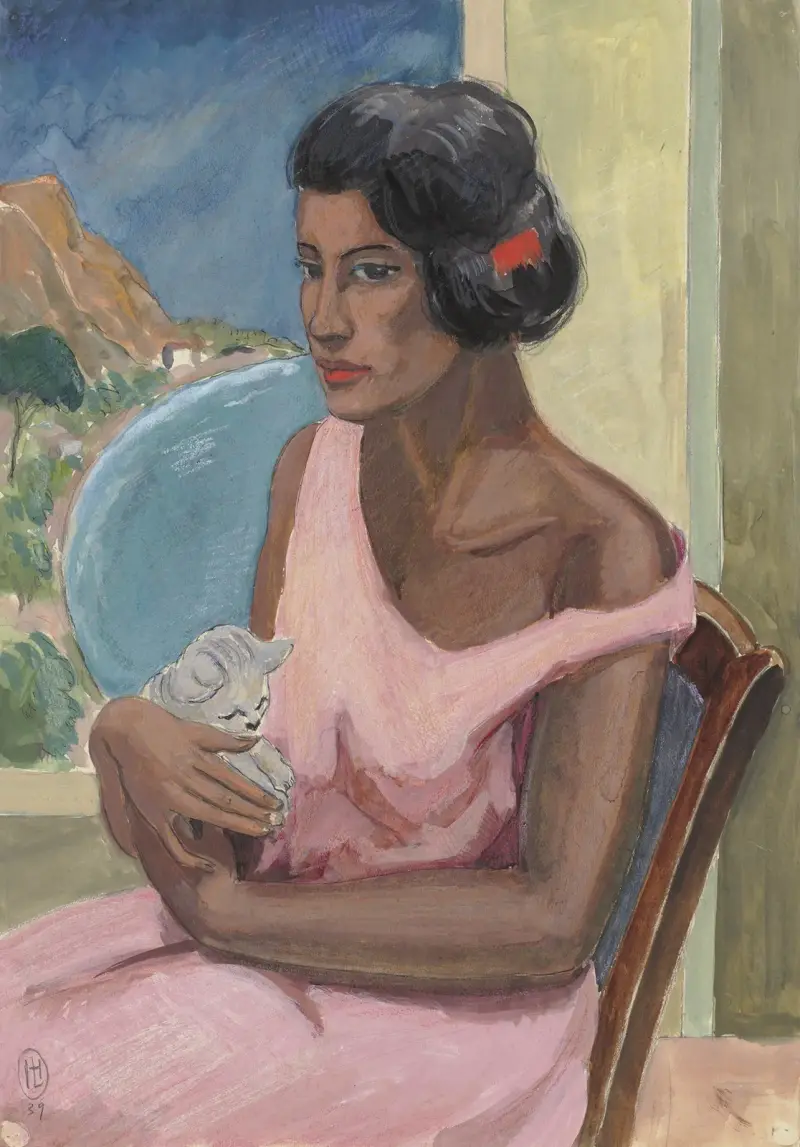 Young girl from Istria av Hermann Lismann