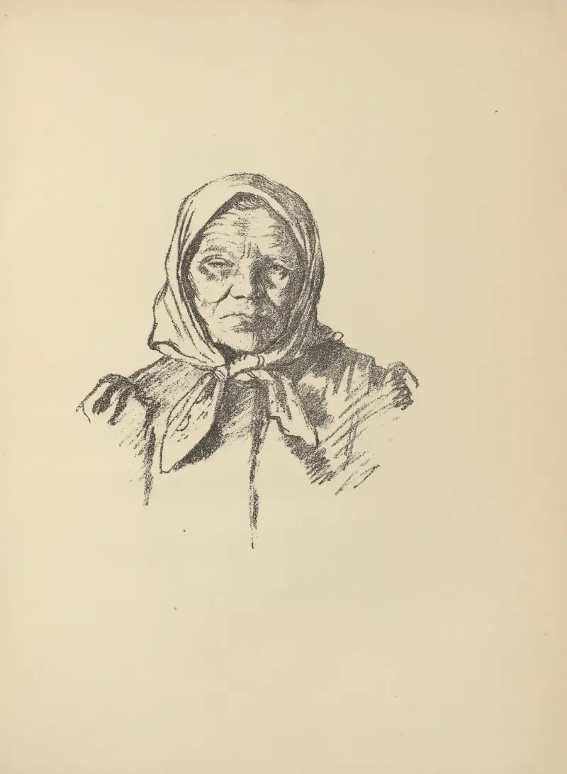 Alte Litauische Bäuerin av Hermann Struck