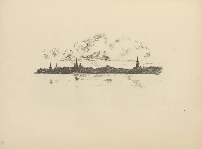 Blick auf Mitau av Hermann Struck