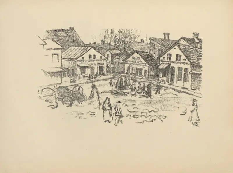 Marktplatz in Lida von Hermann Struck