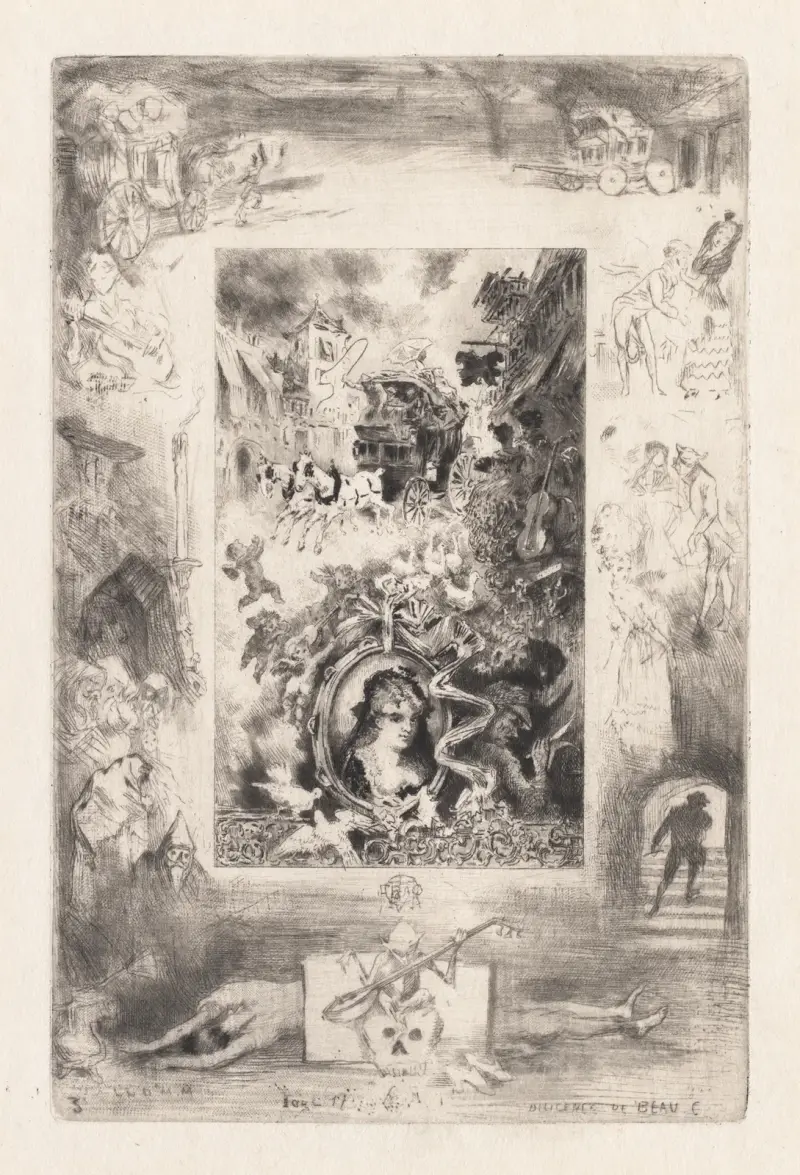 Briefe aus meiner Mühle; Die Diligence von Beaucaire von Félix Hilaire Buhot