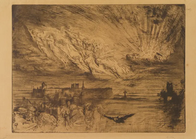 Andar från de dödas städer av Félix Hilaire Buhot