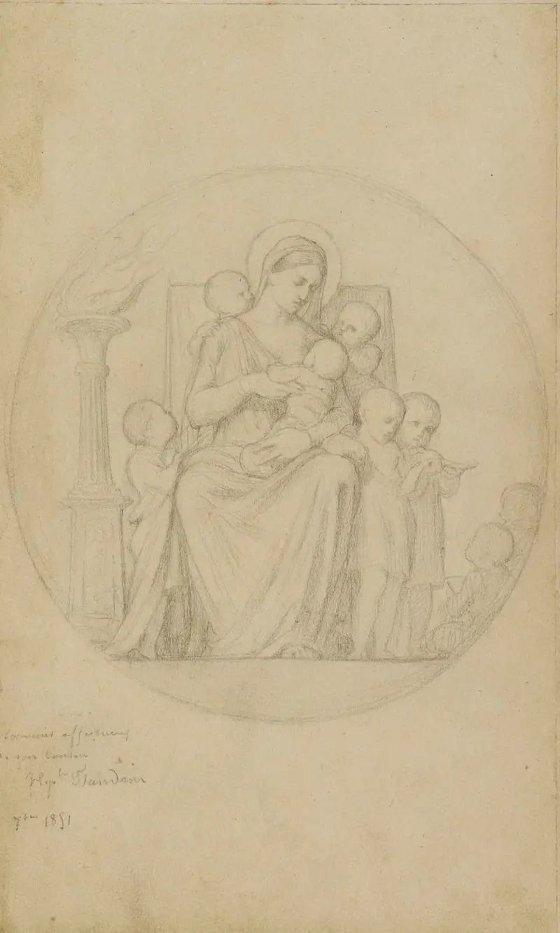 La Charité av Jean-Hippolyte Flandrin