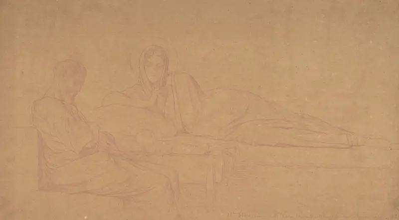 The Nativity av Jean-Hippolyte Flandrin
