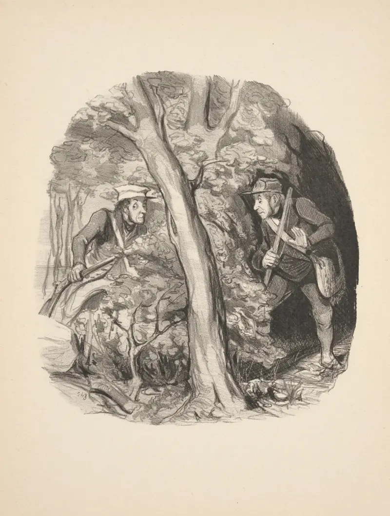 Jagd und Fischerei Pl. 10 von Honoré Daumier