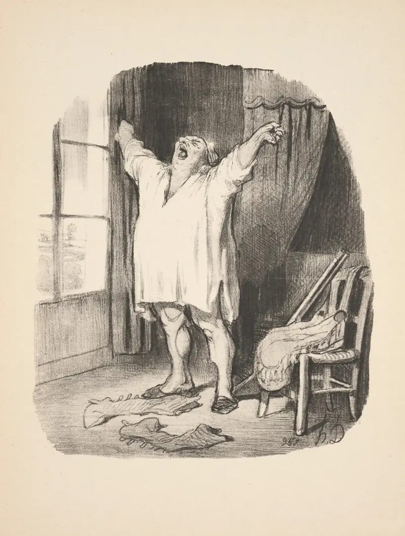 Jakt och fiske, plansch 11 av Honoré Daumier