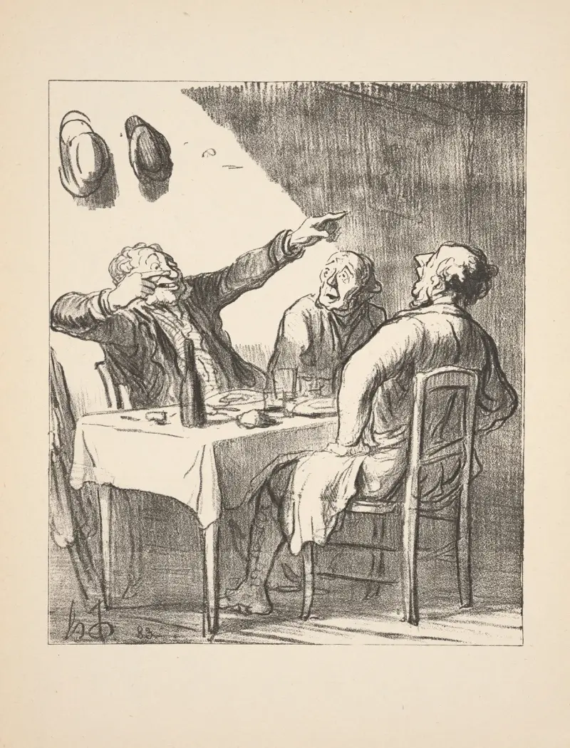 Jakt och fiske, plansch 16 av Honoré Daumier