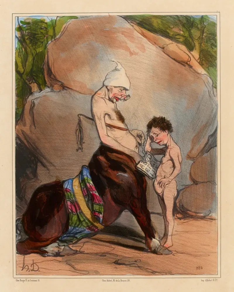 Wychowanie Achillesa, Honoré Daumier
