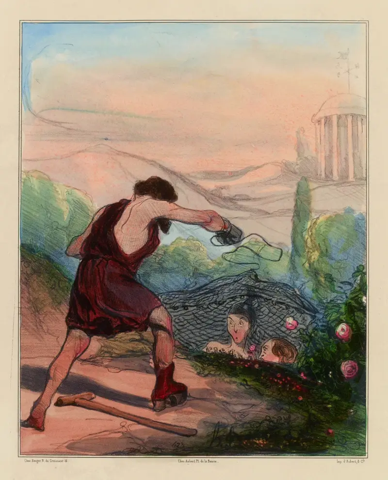 Les filets de Vulcain av Honoré Daumier