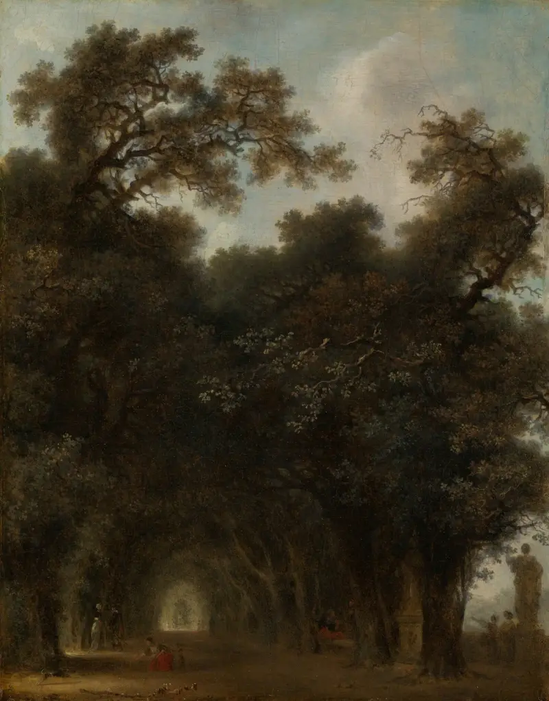 Eine schattige Allee von Jean-Honoré Fragonard