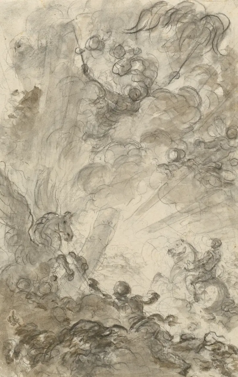 Bradamante försöker få fatt i hippogriffen av Jean-Honoré Fragonard
