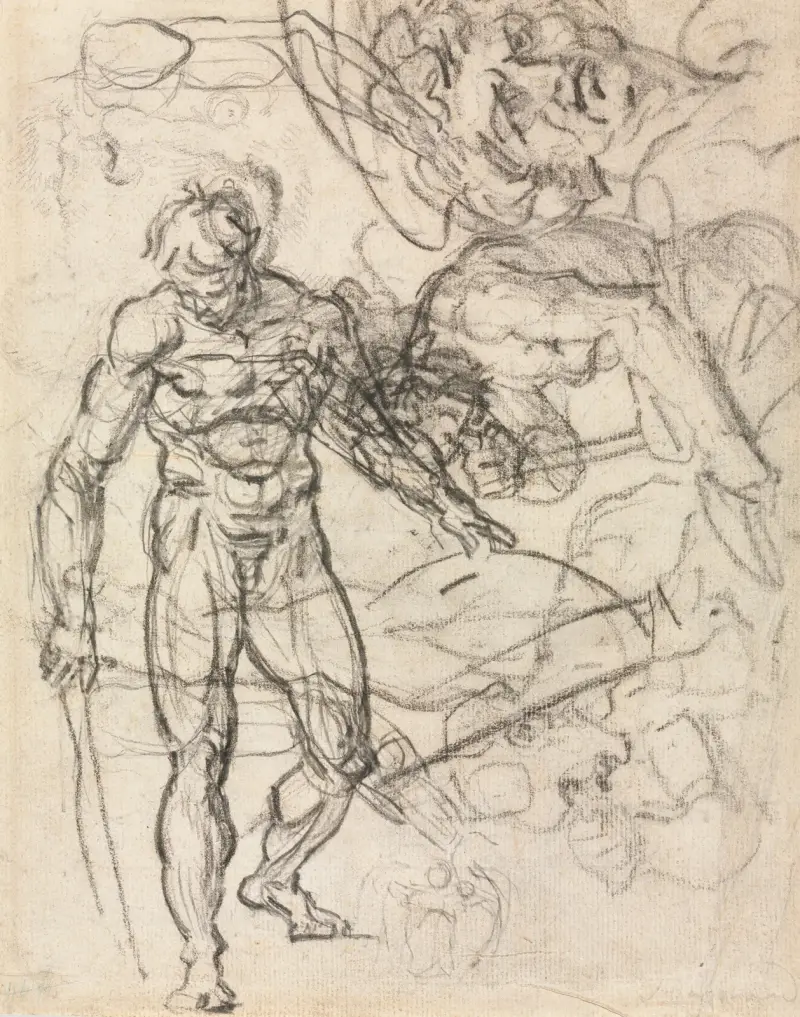 Studia figury (verso), Jean-Honoré Fragonard