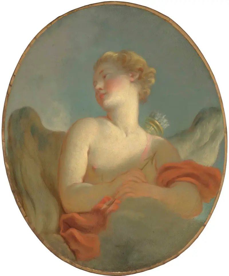 Kärleken; påstås vara ett porträtt av Marie Catherine Colombe (1751–1830) som Amor av Jean-Honoré Fragonard