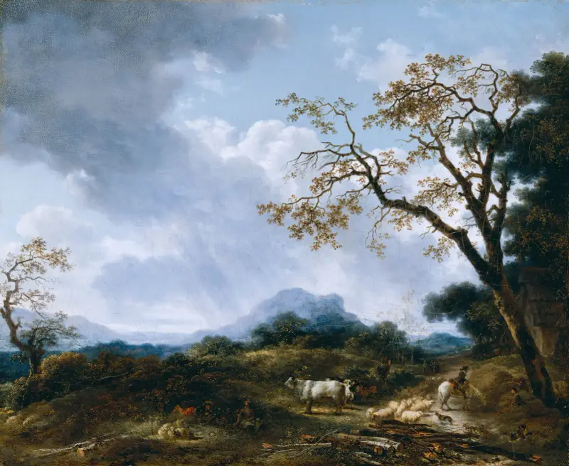 Landscape With Passing Shower av Jean-Honoré Fragonard