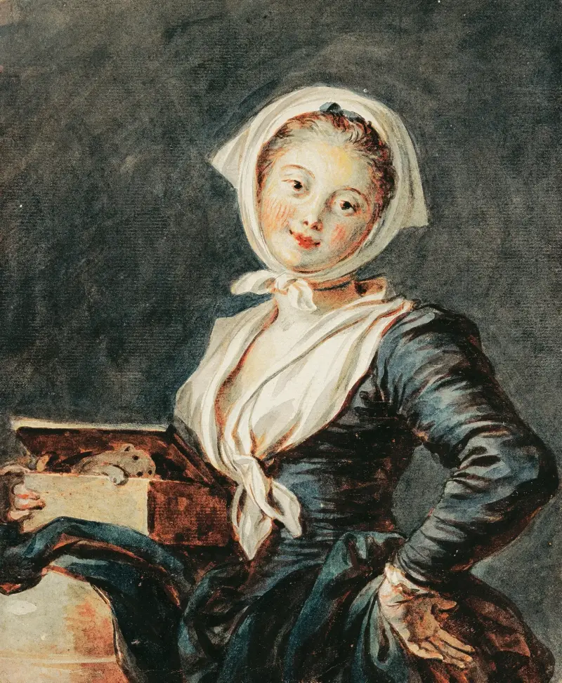 Flickan med murmeldjuret av Jean-Honoré Fragonard