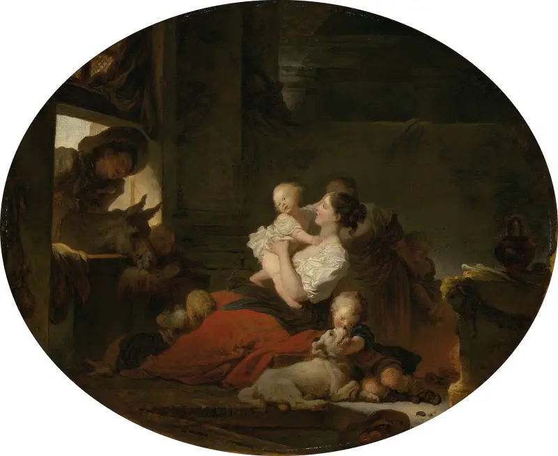 Den lyckliga familjen av Jean-Honoré Fragonard