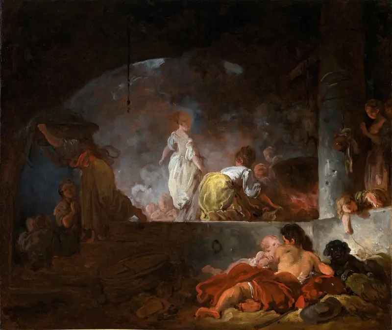 Die Wäscherinnen von Jean-Honoré Fragonard